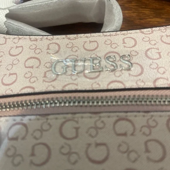 Guess Women's Alexie Handbag Top-Zip Shoulder Bag. Pale Rose - Picture 2 of 5